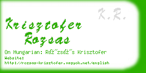 krisztofer rozsas business card